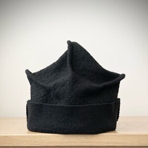 joodito origami crown 100% merino wool sweater hat cloche caps felted soft black